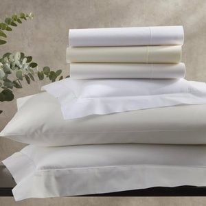 Matouk white hemstitch King duvet, king shams, 2 sheet sets. I